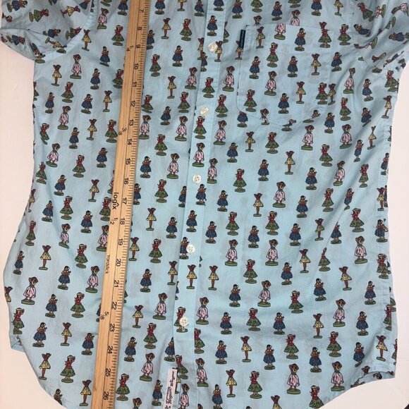 Men's Penguin By Munsingwear Hawaiian Aloha SSBD Wahine Dancing Hula Girls Small - Picture 9 of 11